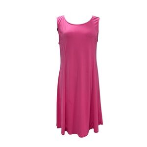 Kim Rogers Hot Pink Sleeveless Fit & Flare Dress Medium M Knee Length Spring